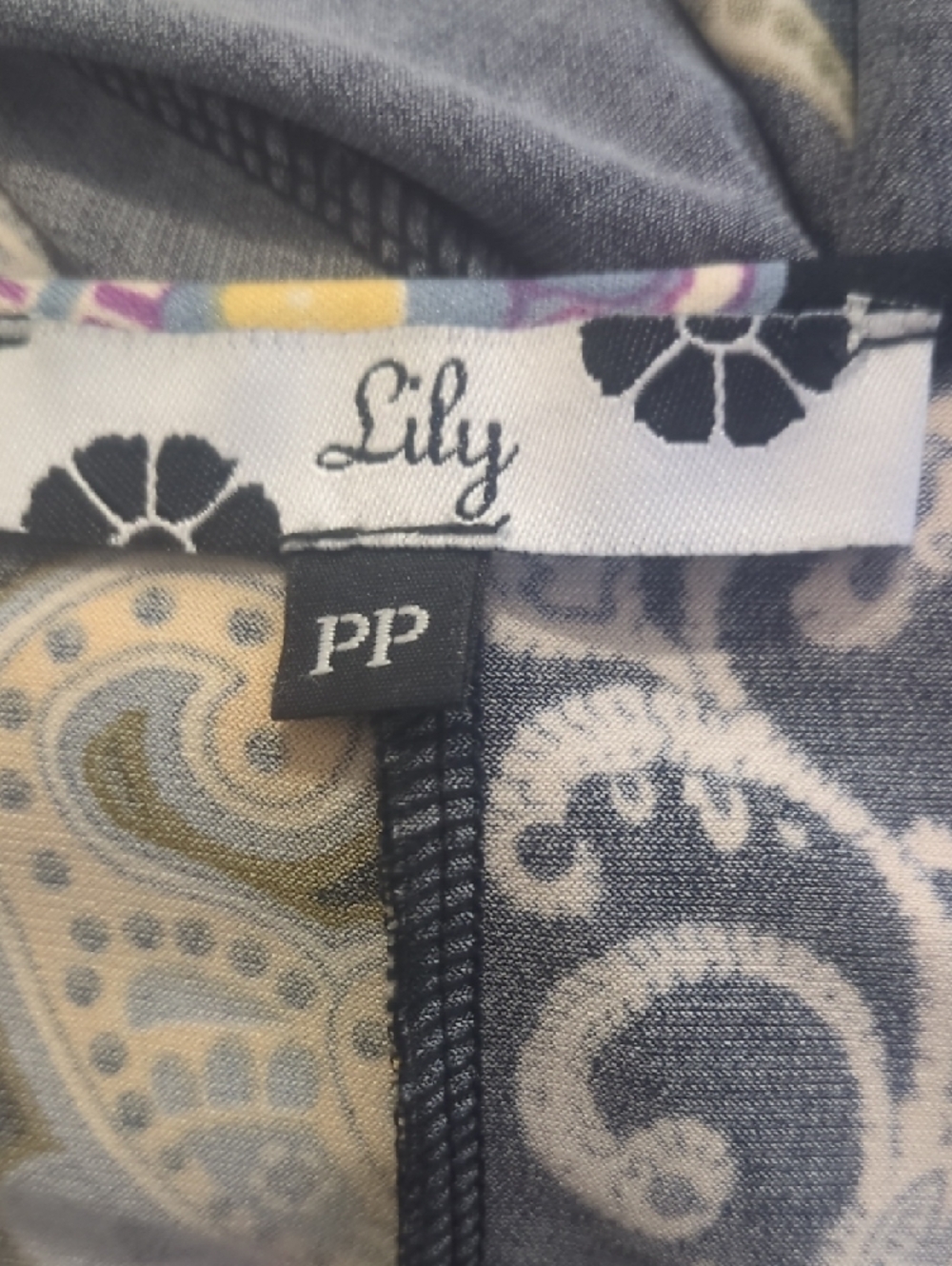 Lily Paisley Print mini dress in Black Purple & Gold Size PP - Picture 4 of 5